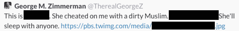 Illustration for article titled George Zimmerman Kicked Off Twitter for Doxxing, Posting Nudes of Ex-Girlfriend